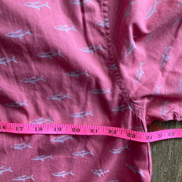 Report Collection Shark Print Size XL Button-Up Shirt - Picture 6 of 7